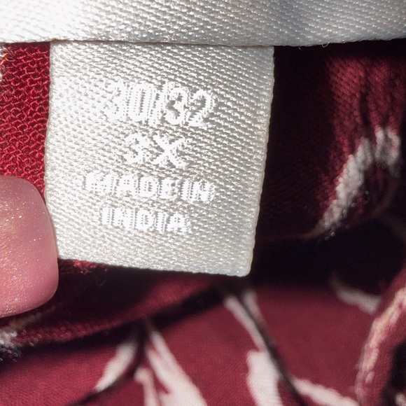 Woman Within Rayon Burgundy Floral Maxi Dress size 3X -GUC - Picture 4 of 8